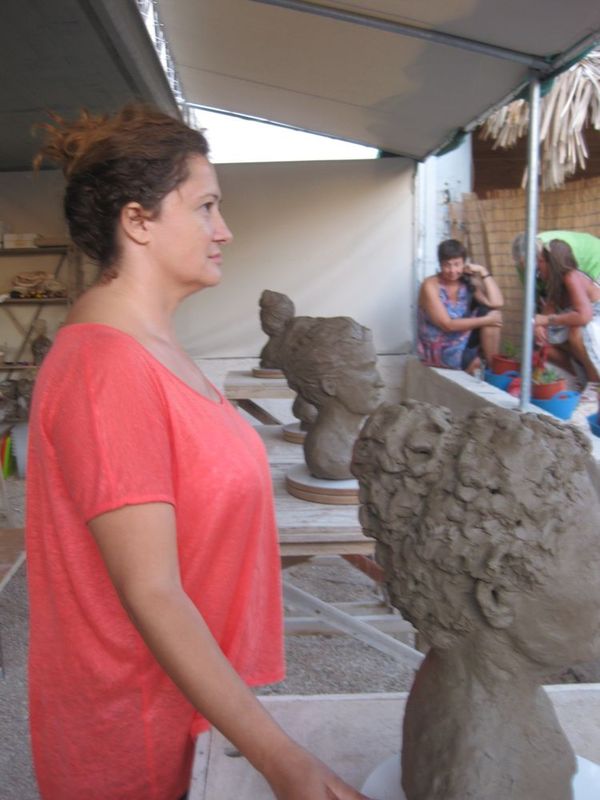 Portrait and model sculpture in clay