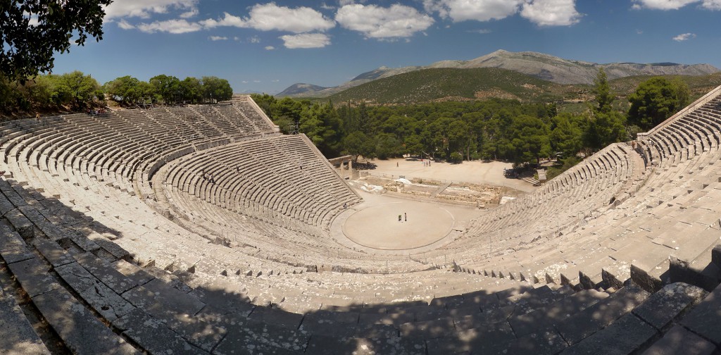 In the theatre of Epidaurus the acoustics are unbelievable